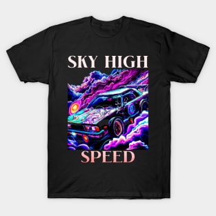 Sky High Speed Fast Cars T-Shirt